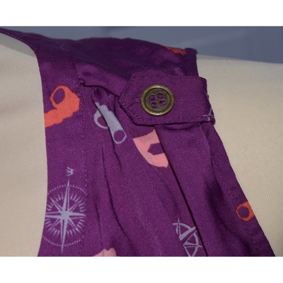 ModCloth Sleeveless Purple Blouse size Medium - Picture 5 of 5